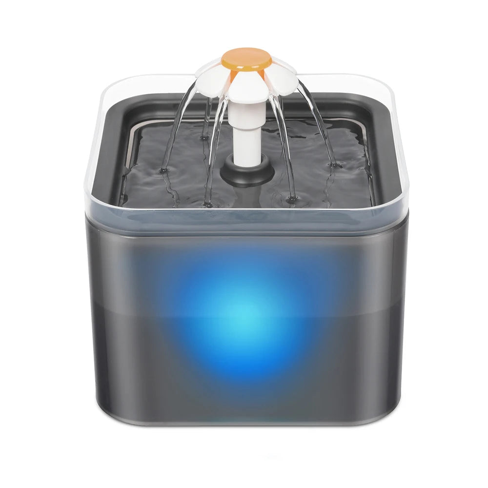Fontaine à eau 2 L avec LED pour chat et chien