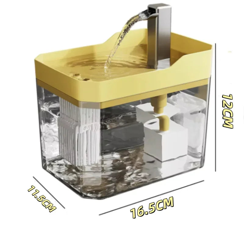 Réservoir transparent de fontaine à eau USB pour chat