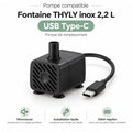 Pompe compatible pour fontaine inox 2,2 L – USB Type-C
